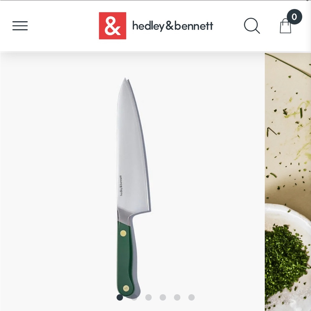 Hedley and Bennett Green Chefs Knife
